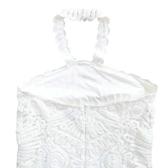 Boston Proper Crochet Fringe Halter Dress - Picture 11 of 11